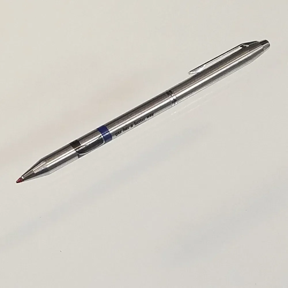 Citizens Gas Vintage Ballpoint Pen Chromatic Double Twist 2 Color Needs Refills